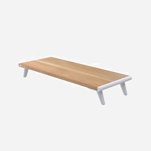 Techly ICA-MS-389 Support Bureau Écran Plat Autonome 1 Écran, Blanc & Bois, Base Noire, 545x210x80mm, ABS & MDF, Poids 2.02kg - Miniature 4