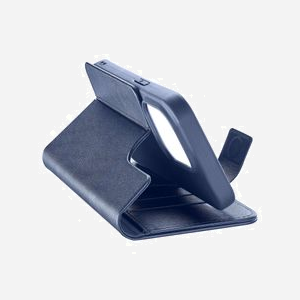 Cellularline Book Agenda Folio Bleu pour iPhone 15 Pro Max 6.7" en Simili-cuir avec Support, 3 Compartiments Cartes & Protection Anti-bactérienne/RFID/Chocs - Miniature 3