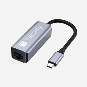 Techly IDATA-USB-ETGIGA-CA : Station d'accueil USB 3.2 Gen 1 Type-C, Ethernet Gigabit, Aluminium Noir/Argent, Câble 0.137m, Windows/macOS/Linux, 66.8x25x17.8mm - Miniature 4