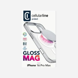 Cellularline GLOSSMAGIPH16PRMT Housse iPhone 16 Pro Max 6.9" Transparente, Compatible MagSafe, Protection Anti-choc MIL-STD-810G, Matériaux Recyclés - Miniature 4