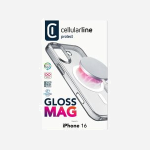 Cellularline GLOSSMAGIPH16T Housse Transparent pour iPhone 16 6.1" compatible MagSafe, Protection Anti-choc MIL-STD-810G, Matériaux Recyclés - Miniature 4