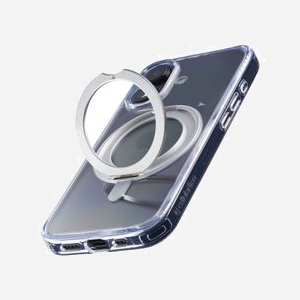 Cellularline SPINMAGIPH16T Housse pour iPhone 16 6.1" Transparent, Compatible MagSafe, Résistante aux Chocs et Rayures, Support Bureau, 75x150x12mm, 91g - Miniature 2