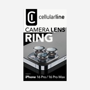 Cellularline Protecteur d'Objectif Caméra Verre Trempé pour iPhone 16 Pro/Pro Max - Résistant Rayures/Chocs - Transparent - 40.4x50x2.49mm - 30g - Miniature 2