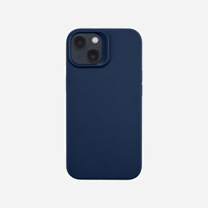 Cellularline Sensation Bleu pour iPhone 14 Plus - Housse Silicone Soft-Touch Microfibre Anti-Rayures avec Protection Antibactérienne Microban®