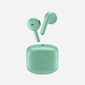 Music Sound BTMSTWSSWAGG Écouteurs TWS Bluetooth 5.1 Vert, Autonomie 20h (avec boîtier), Commandes Tactiles, Micro Intégré, USB-C, 66g - Miniature 1