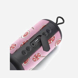 Music Sound BTSPKMSVERTICAL242 Enceinte Portable Mono Rose 5W RMS Bluetooth, AUX, Lecteur SD, Batterie 4h, 75x190mm, Câbles USB/AUX - Miniature 3