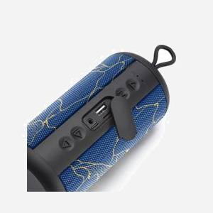 Music Sound BTSPKMSVERTICAL241 Enceinte Portable Mono 5W Bluetooth, Entrée AUX, Lecteur SD, Batterie 4h, Cylindre Bleu, Câbles AUX/USB/USB-C. 75x190mm, 384g - Miniature 3