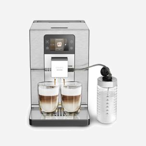 Krups Intuition Experience+ EA877D10 Machine Expresso Automatique 15 bar 3L 1550W Broyeur Métal 250g Ecran OLED Noir/Acier Brossé