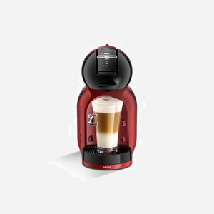 Krups Mini Me KP123H10 Cafetière à dosette Dolce Gusto, 0.8L, 15 bar, 1 tasse, 1500W, Noir/Rouge, Multi-boissons, Réservoir amovible