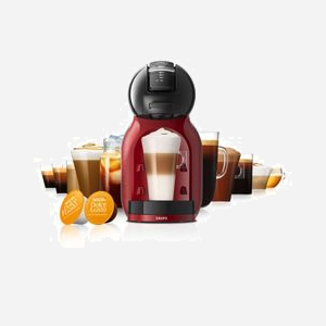 Krups Mini Me KP123H10 Cafetière à dosette Dolce Gusto, 0.8L, 15 bar, 1 tasse, 1500W, Noir/Rouge, Multi-boissons, Réservoir amovible - Miniature 2