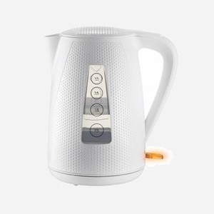 Unold 18550 Bouilloire 1.7L 1850W Blanc : Corps en plastique, filtre anti-calcaire amovible, indicateur niveau d'eau, base 360°, arrêt automatique, sans fil, certification CE/LFBG/ROHS/REACH - Miniature 1
