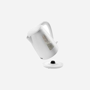 Unold 18550 Bouilloire 1.7L 1850W Blanc : Corps en plastique, filtre anti-calcaire amovible, indicateur niveau d'eau, base 360°, arrêt automatique, sans fil, certification CE/LFBG/ROHS/REACH - Miniature 3