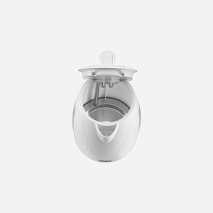 Unold 18550 Bouilloire 1.7L 1850W Blanc : Corps en plastique, filtre anti-calcaire amovible, indicateur niveau d'eau, base 360°, arrêt automatique, sans fil, certification CE/LFBG/ROHS/REACH - Miniature 4