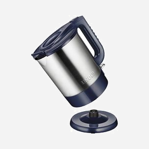 Bouilloire Unold 18018 1.5L 2200W Bleu/Inox, Corps en plastique et Acier inoxydable, Indicateur de niveau d'eau, Arrêt sécurité surchauffe, Base 360°, Sans fil - Miniature 2