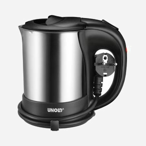 Bouilloire Unold 18575 0.5L 1000W Noir/Inox: Corps en plastique et acier inoxydable, indicateur niveau d'eau, arrêt automatique, 120/230V, 50/60Hz - Miniature 2
