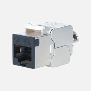 Intellinet 791298 Module Keystone RJ-45 Cat6a 10GBase-T Femelle, Contacts Or, PoE, 500MHz, Corps Zinc, Plat, Noir/Acier Inox, CE/REACH/RoHS/UKCA - Miniature 1