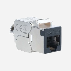 Intellinet 791298 Module Keystone RJ-45 Cat6a 10GBase-T Femelle, Contacts Or, PoE, 500MHz, Corps Zinc, Plat, Noir/Acier Inox, CE/REACH/RoHS/UKCA - Miniature 2