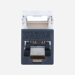 Intellinet 791298 Module Keystone RJ-45 Cat6a 10GBase-T Femelle, Contacts Or, PoE, 500MHz, Corps Zinc, Plat, Noir/Acier Inox, CE/REACH/RoHS/UKCA - Miniature 3