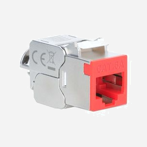 Intellinet 791311 Module Keystone RJ-45 Cat6a 10GBase-T PoE, contacts plaqué Or, corps Zinc, Rouge/Inox, 500MHz, -10°C à 60°C, 14.8x36x20mm - Miniature 2