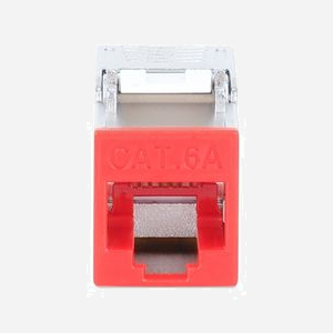 Intellinet 791311 Module Keystone RJ-45 Cat6a 10GBase-T PoE, contacts plaqué Or, corps Zinc, Rouge/Inox, 500MHz, -10°C à 60°C, 14.8x36x20mm - Miniature 3