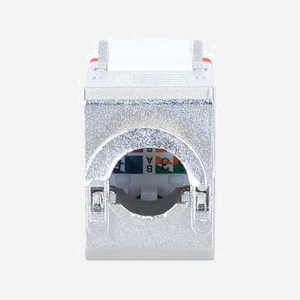 Intellinet 791311 Module Keystone RJ-45 Cat6a 10GBase-T PoE, contacts plaqué Or, corps Zinc, Rouge/Inox, 500MHz, -10°C à 60°C, 14.8x36x20mm - Miniature 4