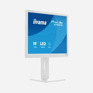 iiyama ProLite B1980S-W1 Écran 19" LED SVGA 1280x1024 5:4 3ms TN 250cd/m² HDMI DisplayPort 1.2 Haut-parleurs VESA Blanc Réglable en Hauteur - Miniature 1