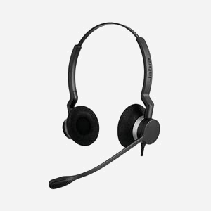 Jabra Biz 2300 QD Siemens Duo Casque Filaire Arceau Binaural Noir, Connectivité USB & Bluetooth, Micro Anti-Bruit, Impédance 150 Ohm - Miniature 1
