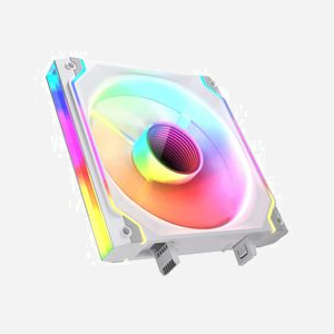 COUGAR Gaming SC140 ARGB - Module de Ventilation 140mm Blanc - 3-Pin + 4-Pin - 12V/0.15A - 51.91 CFM - 26.8 dBA - Dimensions 142x140x25mm - Miniature 3