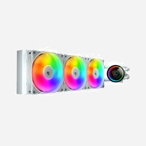 COUGAR Gaming Refroidisseur liquide All-in-One 360mm Blanc - Radiateur Aluminium 392mm, 3x 120mm (500-2200 RPM, 62.53 CFM) - Sockets Intel/AMD - Miniature 2