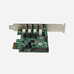 StarTech.com Carte Contrôleur PCIe USB 3.2 Gen 1 4 Ports (5Gbps) avec UASP, Alimentation SATA, Chipset NEC uPD720201, Compatible Windows/Server - Miniature 3