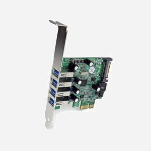 StarTech.com Carte Contrôleur PCIe USB 3.2 Gen 1 4 Ports (5Gbps) avec UASP, Alimentation SATA, Chipset NEC uPD720201, Compatible Windows/Server - Miniature 4