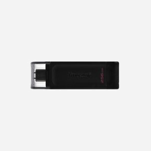 Kingston Technology DataTraveler 70 256Go USB-C 3.2 Gen 1 (3.1 Gen 1) Noir, Dimensions 59x18.5x9mm, Compatible Windows/macOS/Linux/Chrome OS
