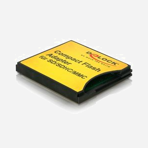 DeLOCK 61590 Lecteur Cartes Mémoire Interne CompactFlash (CF, MMC, SD, SDHC) Couleur Jaune