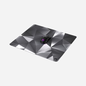 ENDORFY Crystal Black L - Tapis de Souris Gaming 450x400mm, Surface Tissu Noir/Blanc, Base Caoutchouc Antidérapante, Bords Cousus, Épaisseur 3mm - Miniature 2