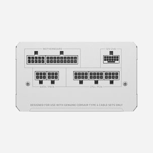 Corsair RMe Series RM850e, Alimentation 850W ATX, 80 PLUS Gold, Blanc, Ventilateur 12cm, 20+4 Pin ATX, Câblage 100% Modulaire, ATX 3.1 - Miniature 3