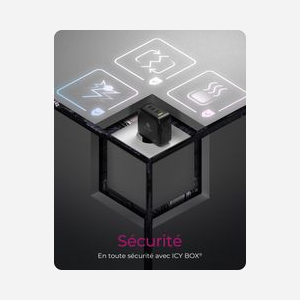 Chargeur Secteur ICY BOX IB-PS1040-PD, 100W, GaN, 1x USB 3.2 Gen 1 Type-A, 3x USB Type-C, USB Power Delivery 3.0, 100-240V, Noir - Miniature 5