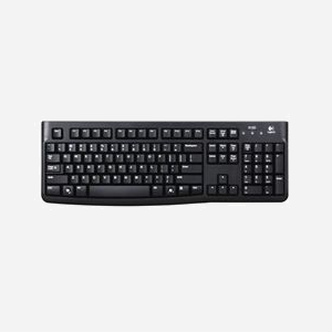 Clavier USB Logitech K120 for Business - Disposition Nordique - Filaire - Longueur câble 1.5m - Droit, Taille Réelle (100%) - Noir - Compatible Windows, Linux
