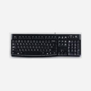 Logitech K120 Clavier USB QWERTY (Italien) à membrane, Taille Réelle (100%), câble 1.5m, Noir, Windows 10/11, Linux, 155 x 450 x 23.5 mm, 550g - Miniature 1