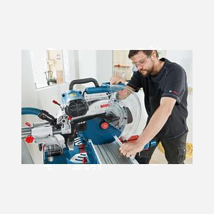Scie à onglet radiale Bosch GCM 12 SDE, Ø lame 30.5cm, 1800W, 4000 tr/min, Coupe 0°: 85x370mm, Mitre 52°/60°, Biseau 47°/47°, Aspiration, 28.6kg - Miniature 4