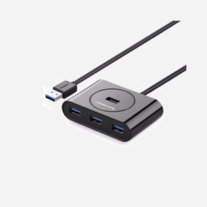 Ugreen 20291 Hub & Concentrateur USB Noir, Câble 0.8m, Compatibilité Windows 10/8/7/Vista/XP, macOS X, Chrome OS, Indicateur LED. - Miniature 1