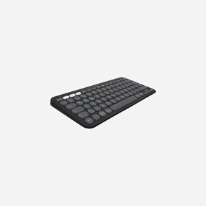 Logitech Pebble 2 Combo Graphite : Clavier QWERTZ Allemand RF sans fil + Bluetooth, Souris Ambidextre 4000 DPI, Compatible Windows/macOS/Linux/Android/iOS - Miniature 4