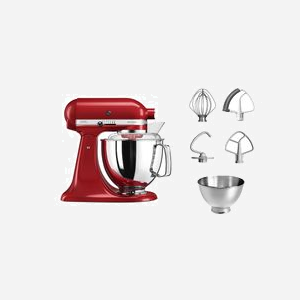 KitchenAid Artisan 5KSM175PS Robot Mixer 300W Rouge Empire Red - Bol 4.8L Inox, 10 Vitesses, Mouvement Planétaire, Corps Zinc - Fabriqué aux USA - Miniature 2