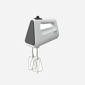 Batteur à Main Krups GN4001 - 450W Blanc, 5 Vitesses Turbo, Pétrisseur/Mélange, Fouets et Crochets Pétrisseurs, Dimensions 95x197x304mm, 1.12kg - Miniature 2