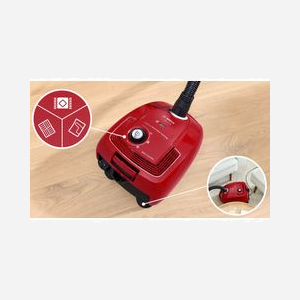 Bosch Serie 4 BGD38RD1H Aspirateur sans Sac 4L 600W Rouge, Aspiration Sèche, Filtre Micro, Niveau Sonore 79dB, Rayon d'Action 10m - Miniature 5