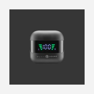Music Sound BTMSTWSSPARKK : Écouteurs intra-auraux Bluetooth 5.3 Noir, autonomie 6h (30h avec boîtier), microphone intégré, USB Type-C, 68g - Miniature 2