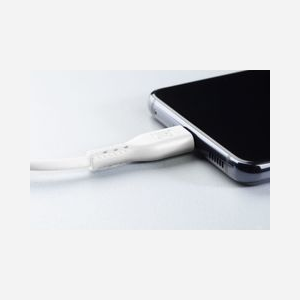 Câble de données Cellularline USB-C vers USB-C 0.6m Blanc - Connecteurs mâles droits, 9x12x2000mm, 32g - Référence USBDATA06USBC2CW - Miniature 3