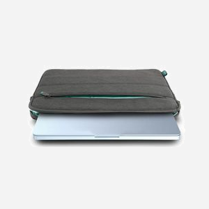 Urban Factory ELS14UF Housse Ordinateur Portable 14" Vert/Gris - r-PET Recyclé 70% - Poche Avant - 360x270x20mm - Compatible Toutes Marques - Miniature 4
