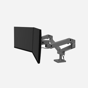 Ergotron LX Pro Series 45-686-293 Support Bureau 2 écrans max 27" (68.6cm) Pince VESA 75/100mm Charge max 10kg/écran Gris foncé - Miniature 5