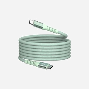 Verbatim Câble USB-C vers USB-C 2.0 Vert 1.2m - Nylon, 0.48 Gbit/s, Power Delivery 3.0 jusqu'à 60W - Compatible iPhone/Samsung/Redmi etc. Ref 31864