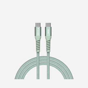 Verbatim Câble USB-C vers USB-C 2.0 Vert 1.2m - Nylon, 0.48 Gbit/s, Power Delivery 3.0 jusqu'à 60W - Compatible iPhone/Samsung/Redmi etc. Ref 31864 - Miniature 2